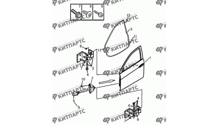 Дверь передняя Dong Feng S30